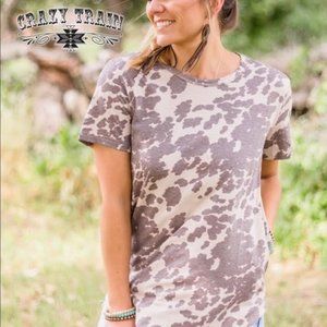Crazy Train Wanky Western Cowhide Top